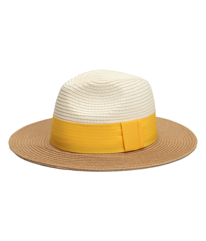 H&M hoed met gele band